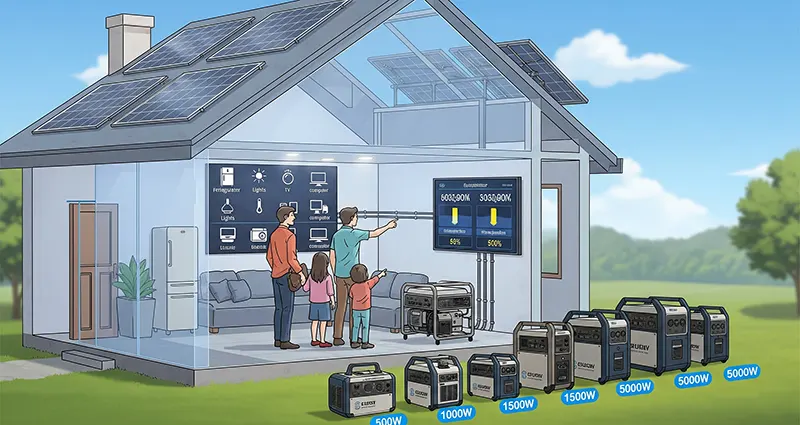 How to Choose the Right Size Solar Generator for Home Backup