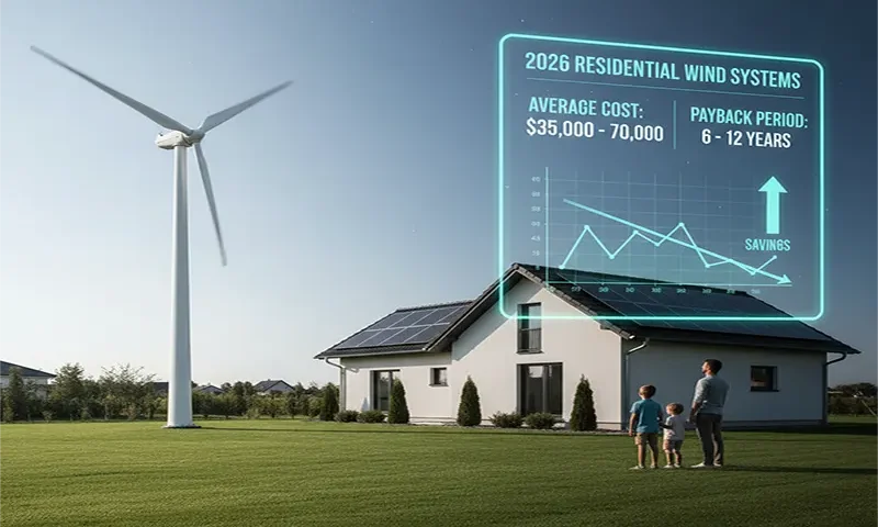 Average Costs and Payback Periods for Residential Wind Systems in 2026