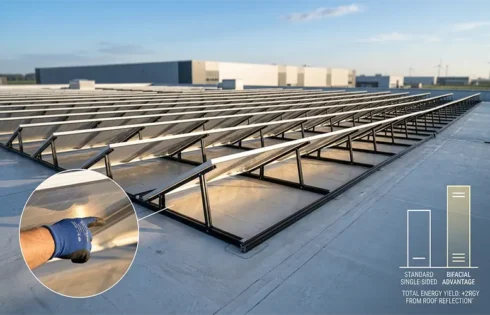 Capturing the Bounce: Advantages of Bifacial Solar Panels for Commercial Flat Roof Installations